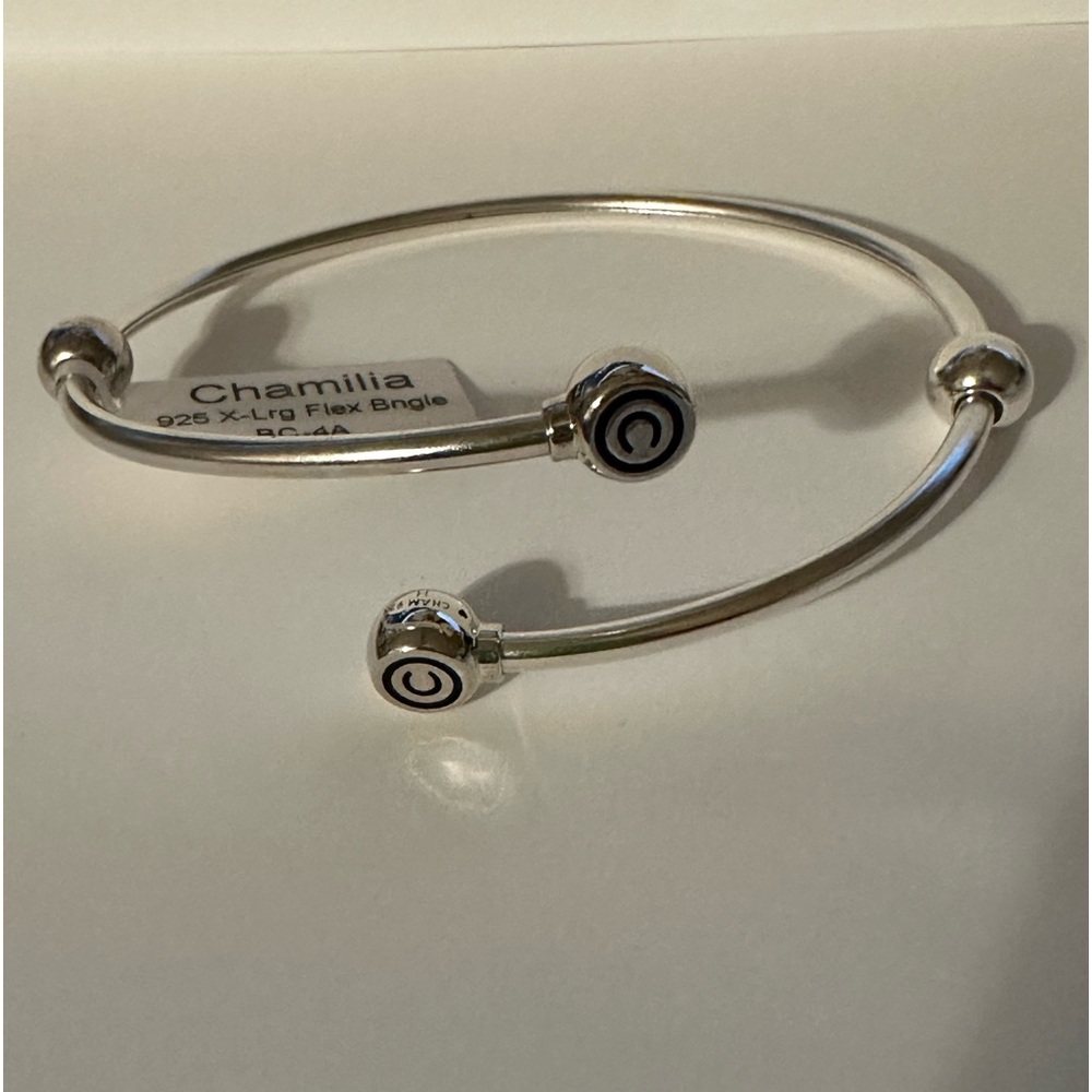 NEW Chamilia XL Solid Flex Bangle Bracelet 925 Silver
